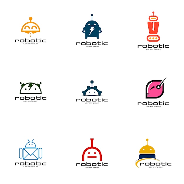 Set di logo robotico