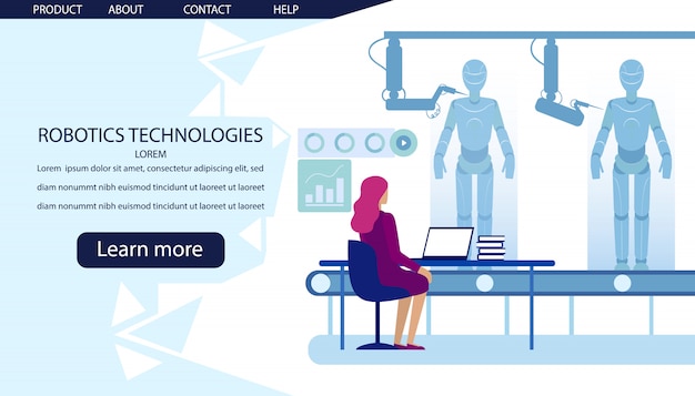 Robotic technologies manufacturing landing page