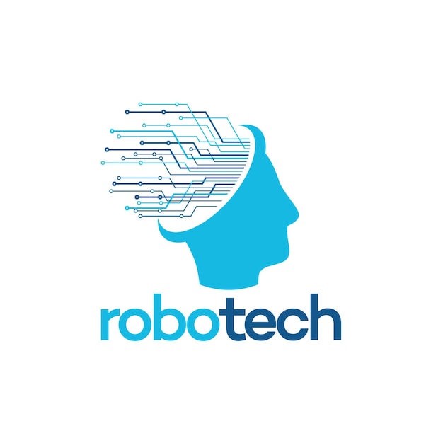 Robotic technology logo sjabloonontwerpen vectorillustratie