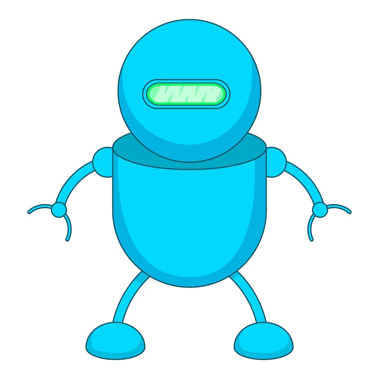 Vector robotic toy icon cartoon illustration of robotic toy vector icon for web