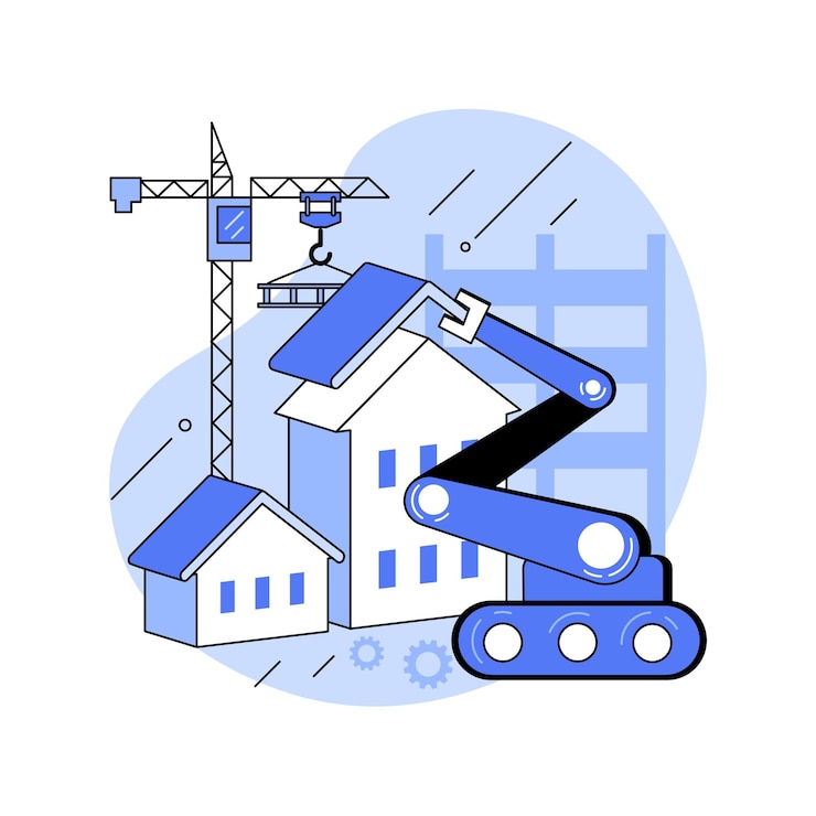 Вектор абстрактная векторная иллюстрация робототехники