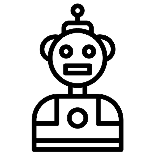 Robotics vector icon illustration of Data Analytics iconset