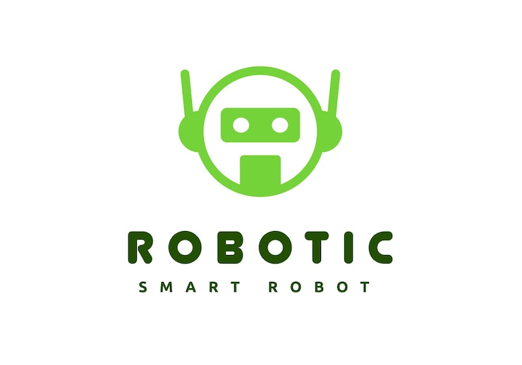 Vector robotlogo, perfect voor elektronicawinkel.