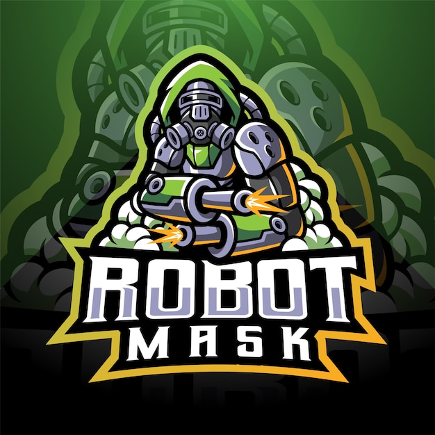 Robotmasker esport logo mascotte
