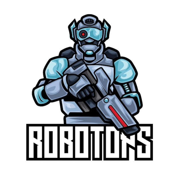 Robotops Robot Esport Logo Template