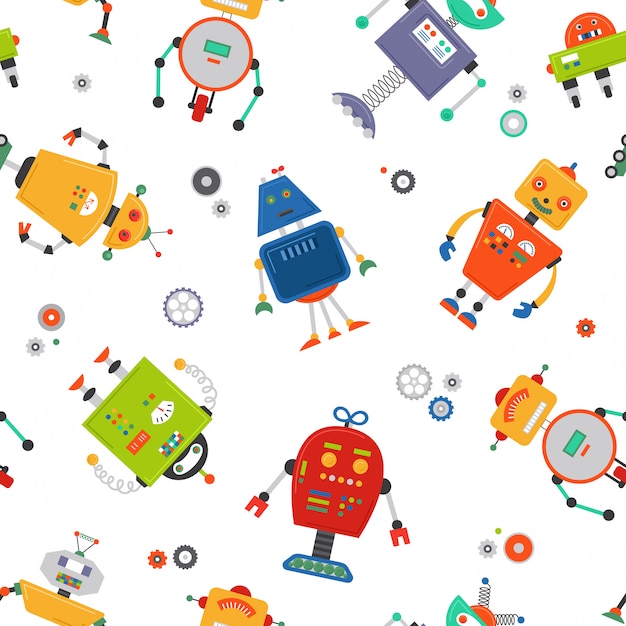 Robots seamless pattern