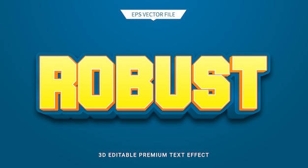 Robust 3d editable text style effect