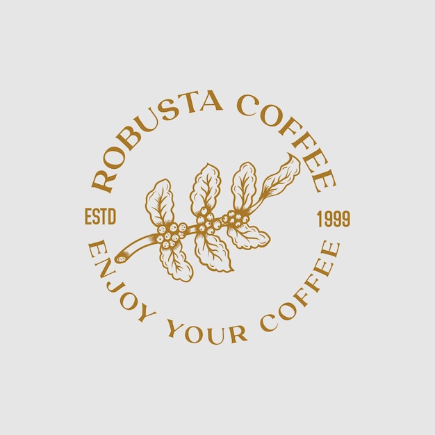 Robusta koffie-logo