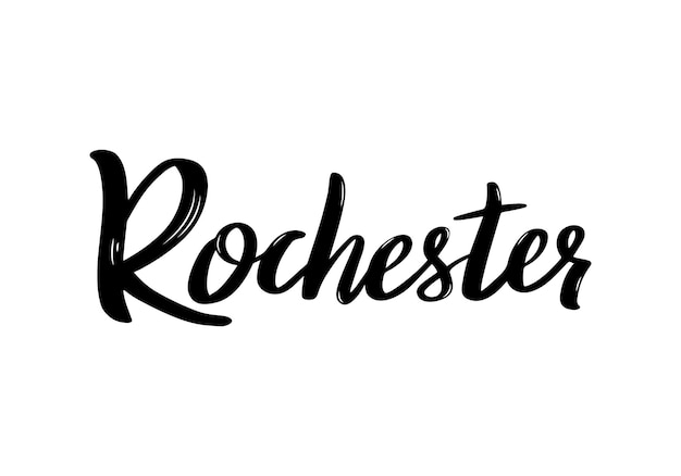 Rochester NY-belettering.