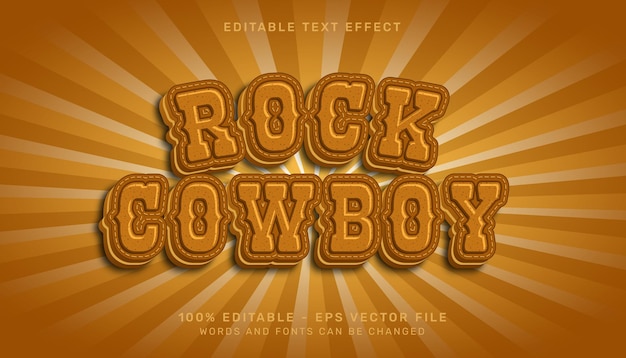 rock 3D-teksteffect en bewerkbaar teksteffect
