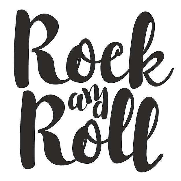 Vector rock and roll banner