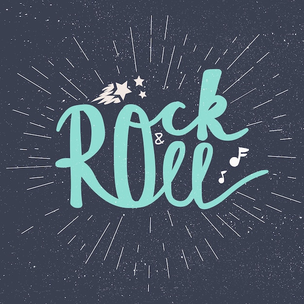 Rock and roll belettering