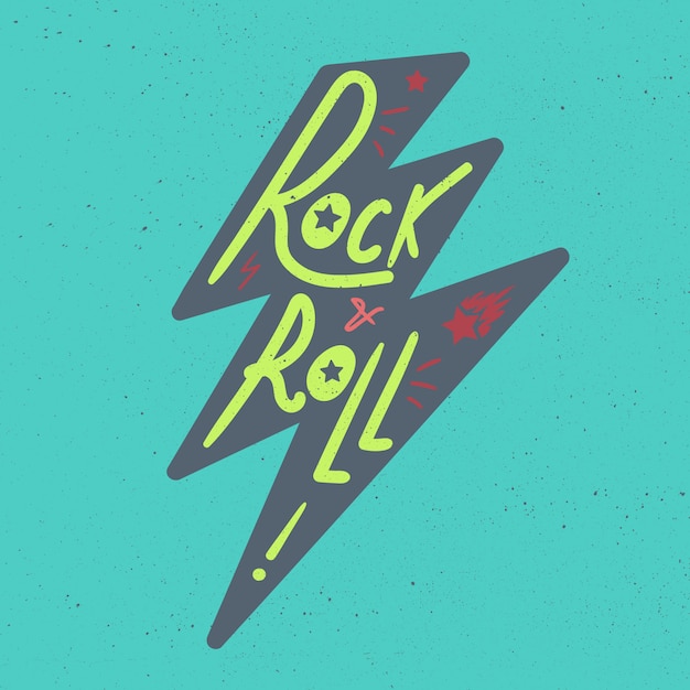 Rock and roll belettering