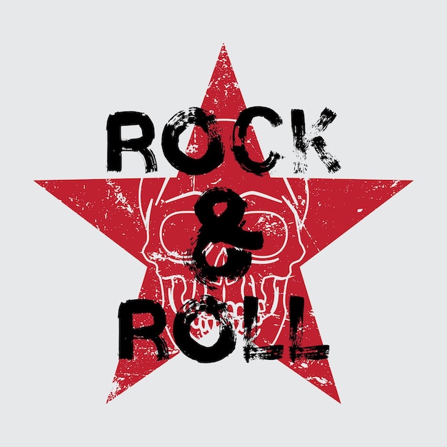 Vector rock and roll illustratie typografie voor t-shirt poster logo sticker of kleding merchandise