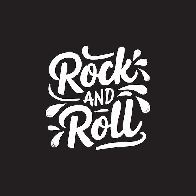 Rock and roll typografie t-shirt ontwerp