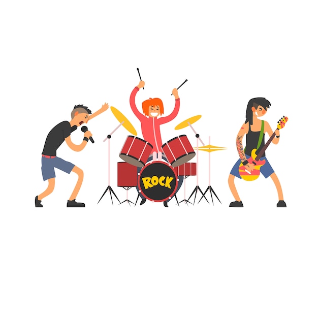 Vector rock band illustratie