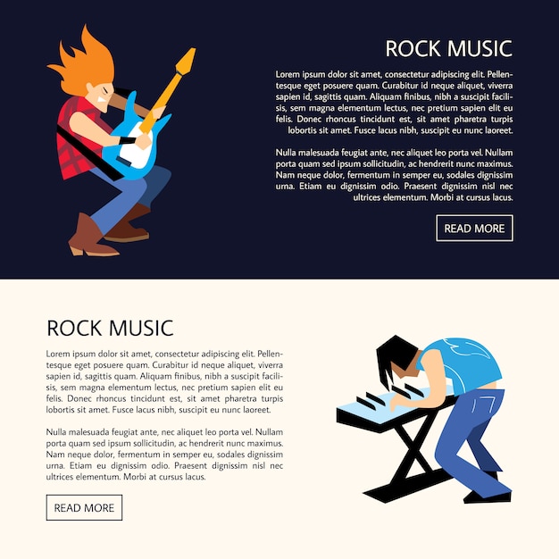 Rock band music group vector illustration