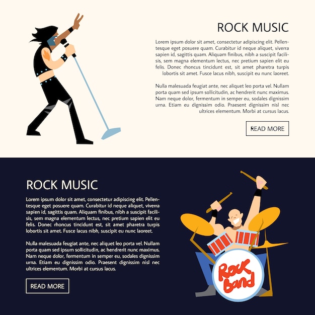 Rock band music group vector illustration