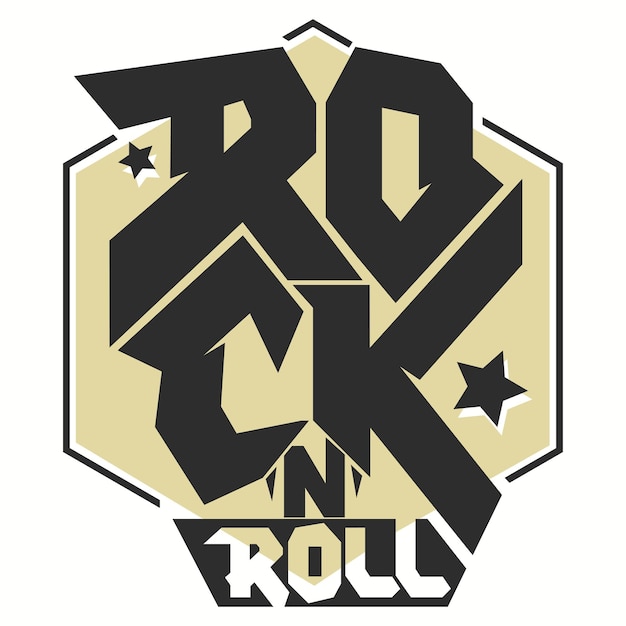 Rock belettering poster of tshirt ontwerp vector