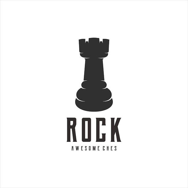 Rock chess vintage retro designs illustration