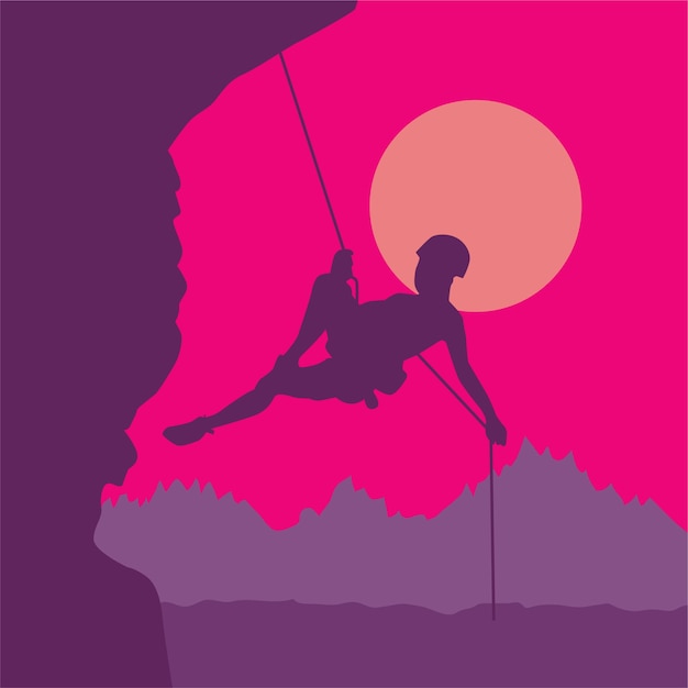 Vector rock climber