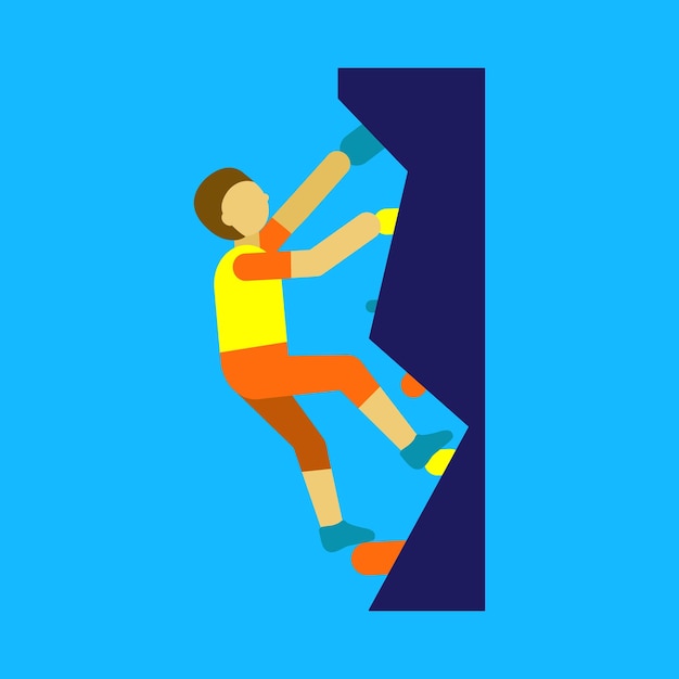 Premium Vector Rock climbing illustration vector