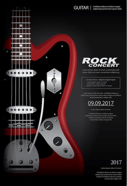 Vector rock concert poster background template