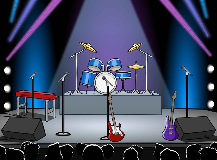 Vector rock concert