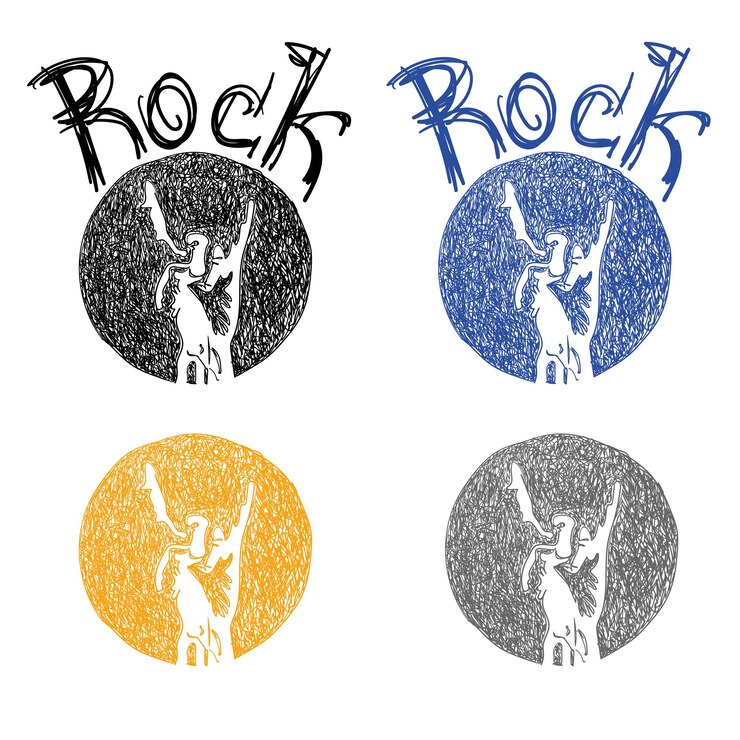 Vector rock culture symbol sketch