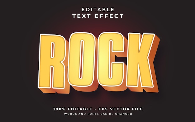 Rock editable text effect