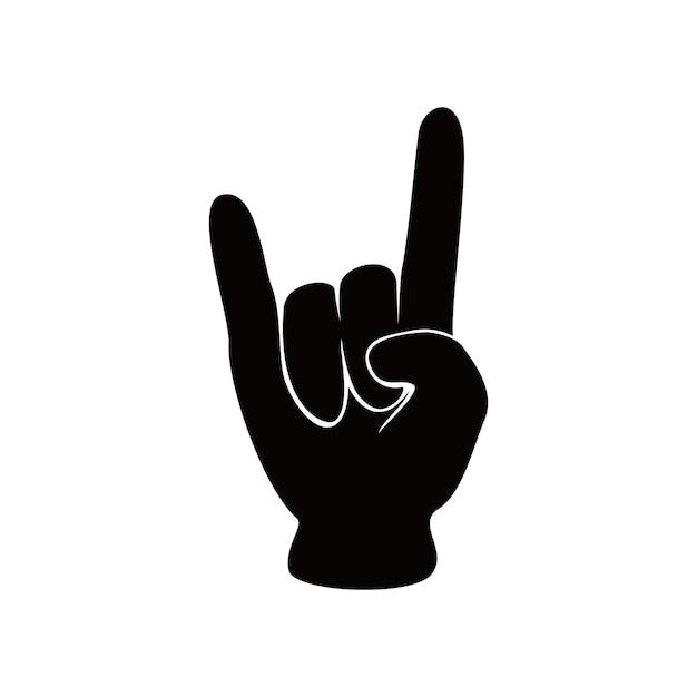 Vector rock hand gesture design finger style sign and symbol