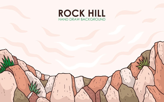 Rock hill hand draw background