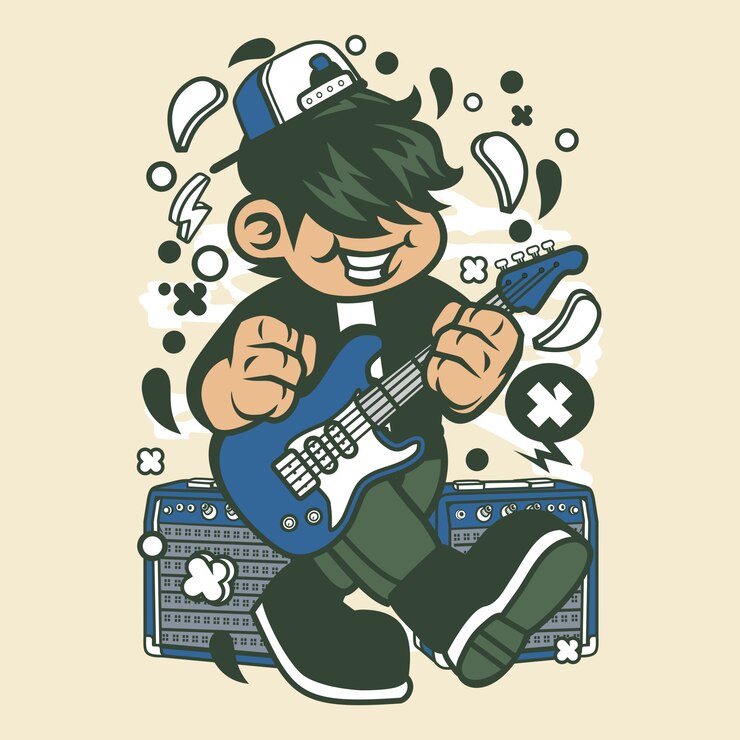 Vector 락 키드 만화