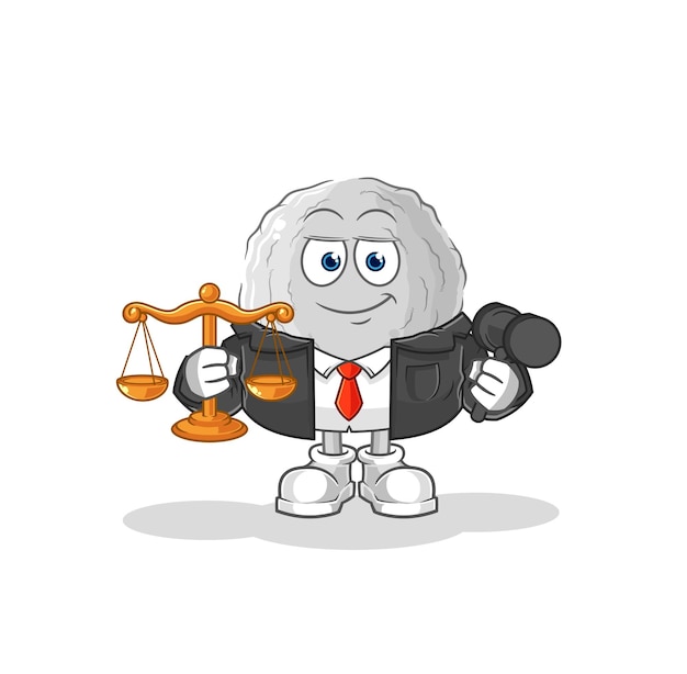 Rock lawyer cartoon cartoon mascot vector