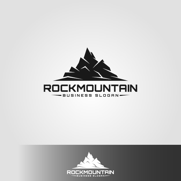 Шаблон логотипа Rock Mountain