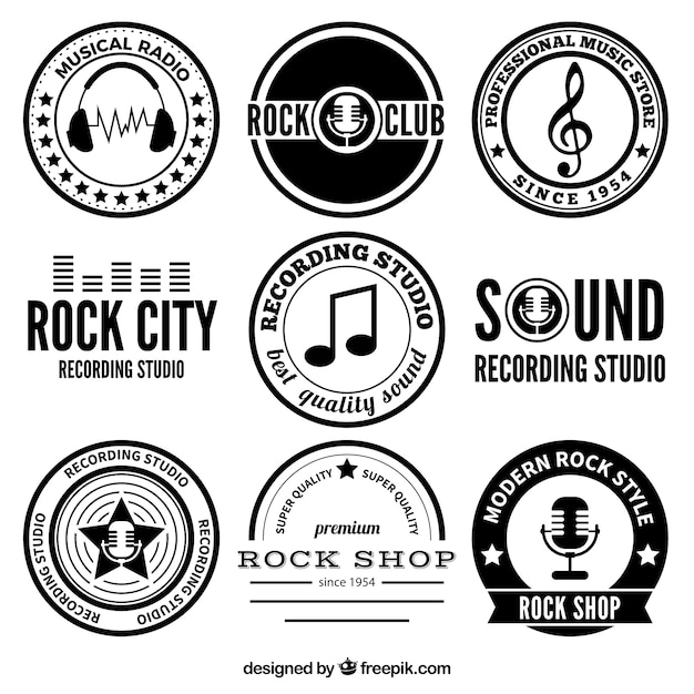 Rock music badges