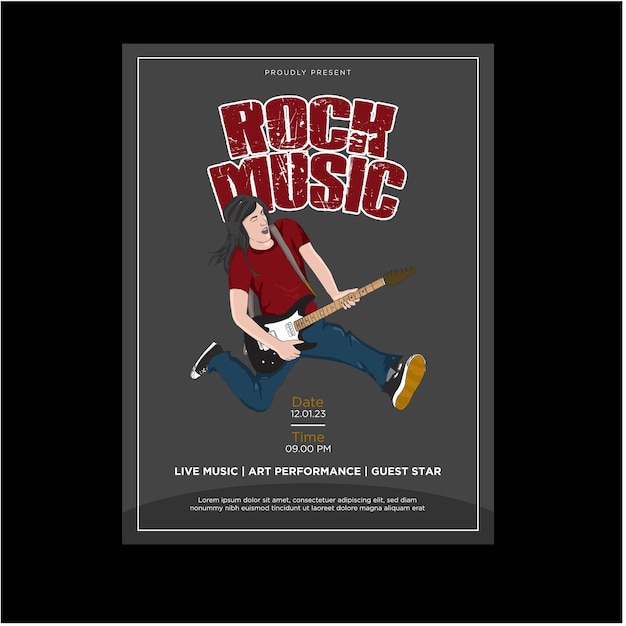 Rock music festival flyer