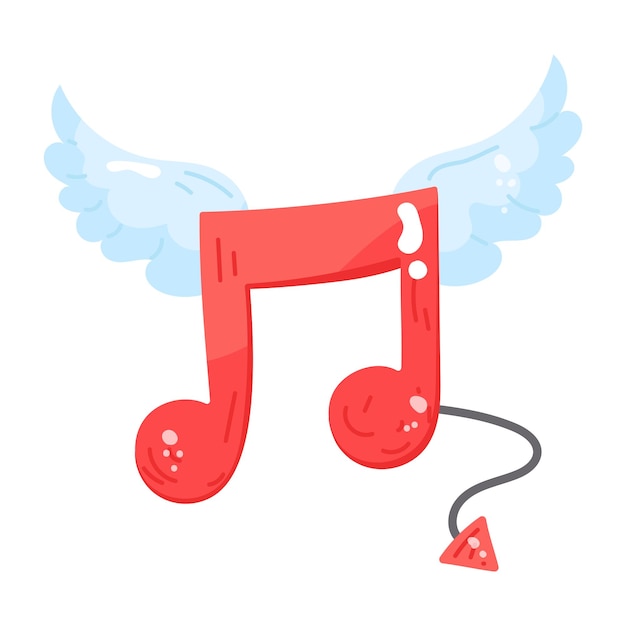 A rock music flat sticker icon design