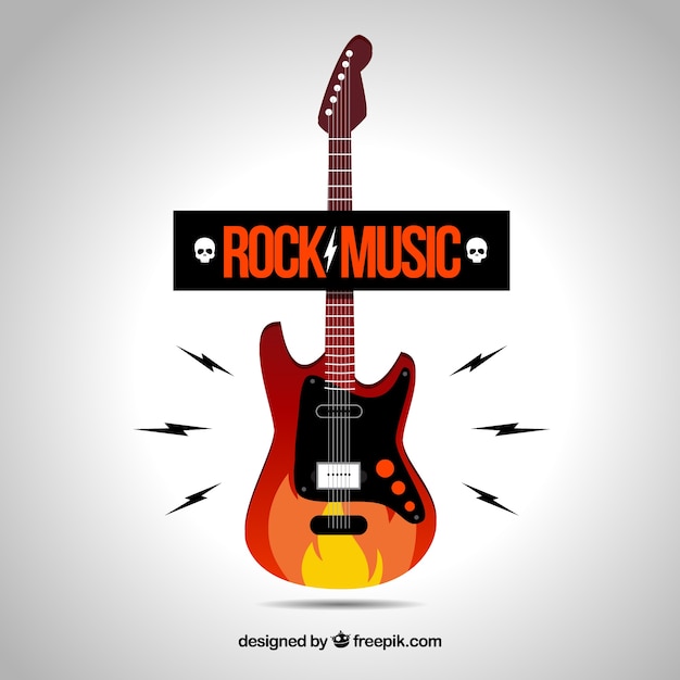 Vettore logo della musica rock