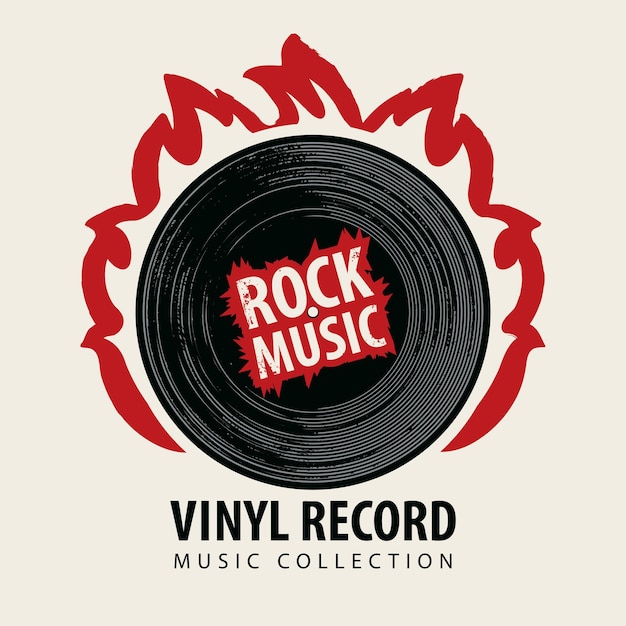 Vector rock music logo