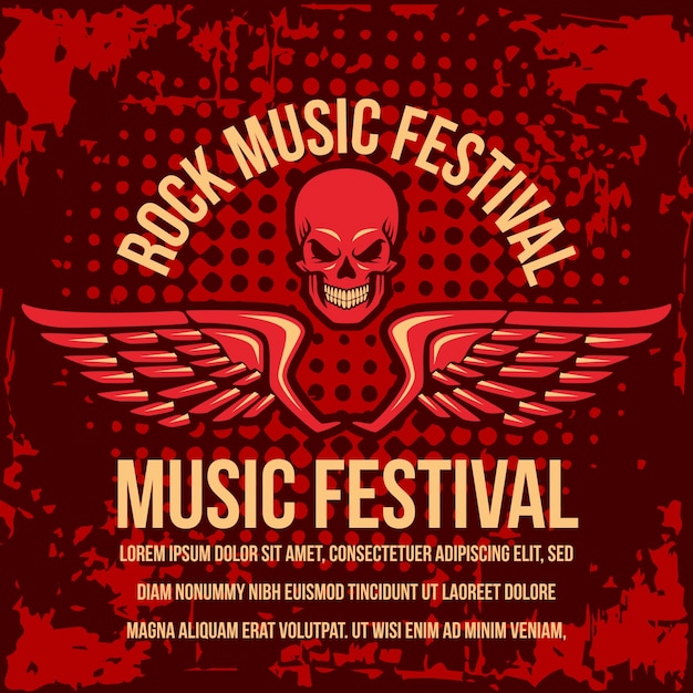 Rock muziekfestival poster