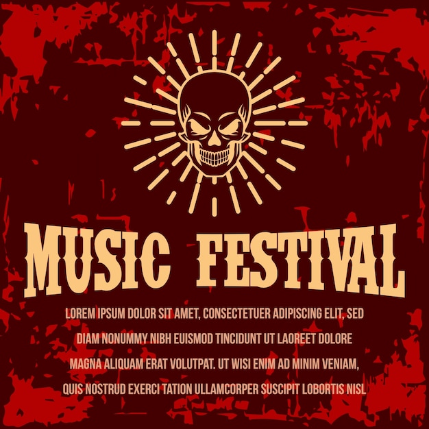 Rock muziekfestival poster