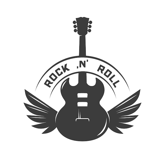 Rock n Roll-logo, label, badge. vector illustratie