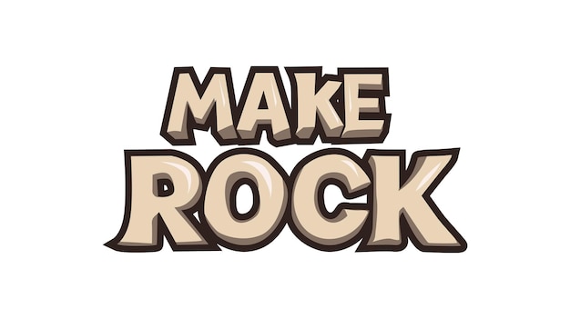 Vector rock 'n' roll text effect