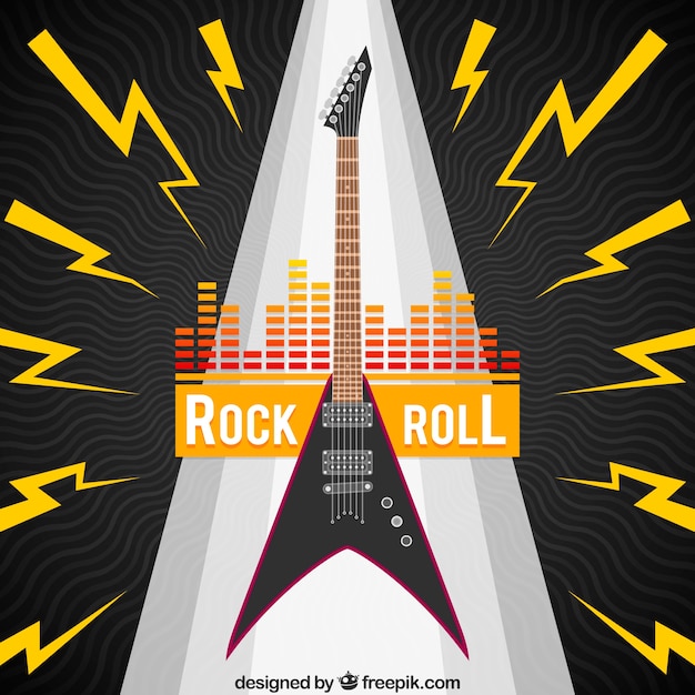 Rock and roll background design