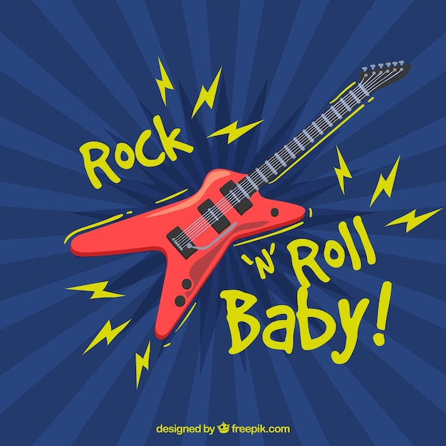 Vector rock and roll background