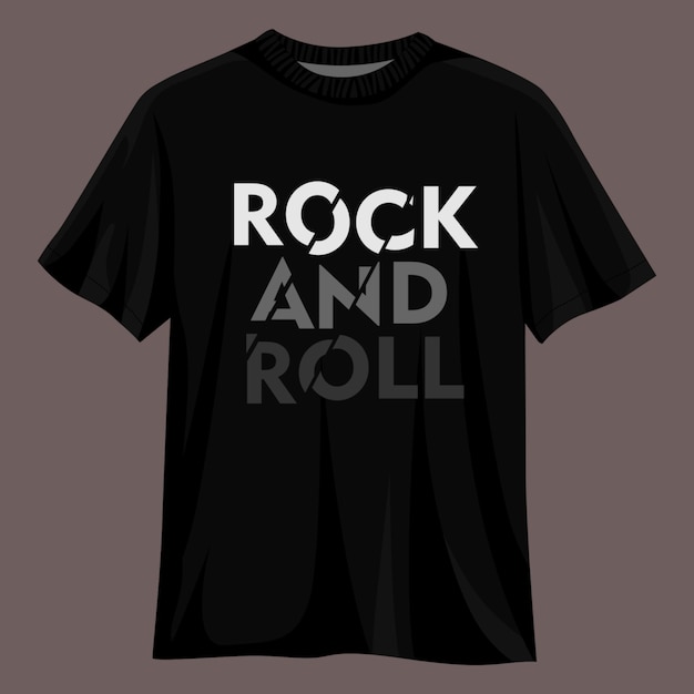 Rock and roll graphic t shirt