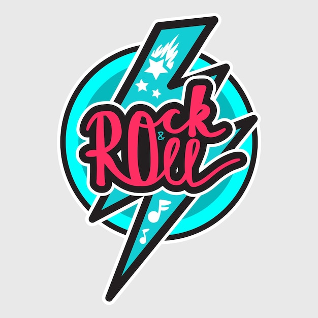 Rock and roll lettering