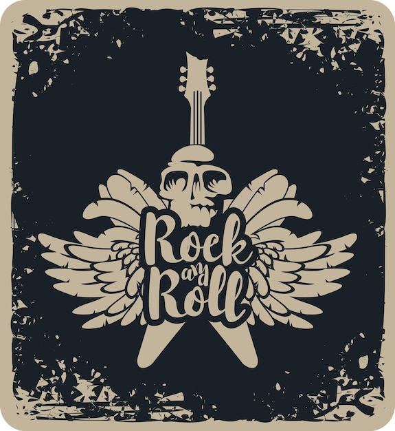 Vector rock and roll poster