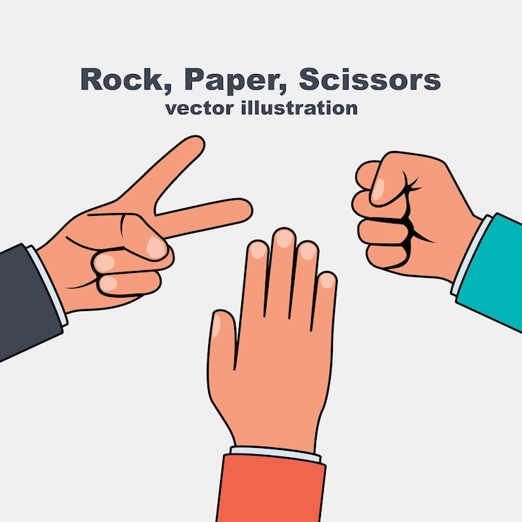 Vector 石紙手のゲーム指のジェスチャーベクトルイラスト拳の掌と2本の指